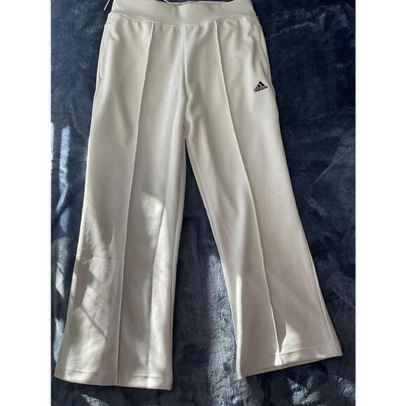 Adidas Women’s Drawstring Xpress Flare Leg Jogging Pants Regular Fit Med White‎ - Picture 5 of 12